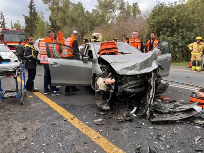 תאונת דרכים עם פצועים בקרבת כפר זכריה