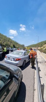 תאונת דרכים חזיתית קשה בין שני כלי רכב, כביש 383.