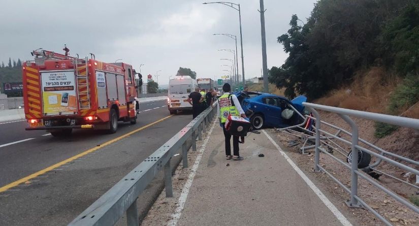 התאונה בצומת אשתאול צילום: איחוד והצלה