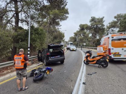 נס הרים: רוכב אופנוע נהרג בתאונת דרכים