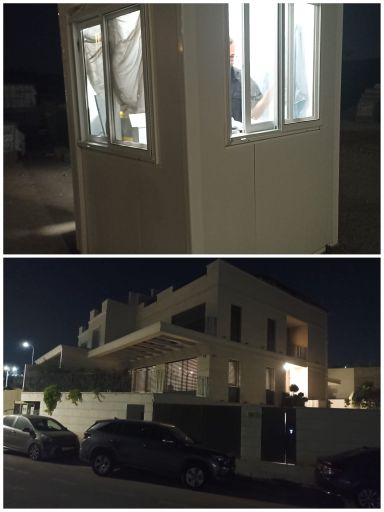 הבודקה מול הבית של גרינברג