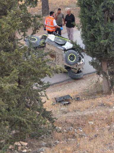 איזור התאונה צילום: כיבוי אש והצלה