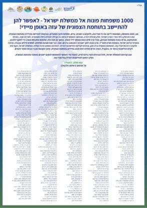 משפחות מבית שמש מבקשות ליישב את התוחמת הצפונית של הרצועה