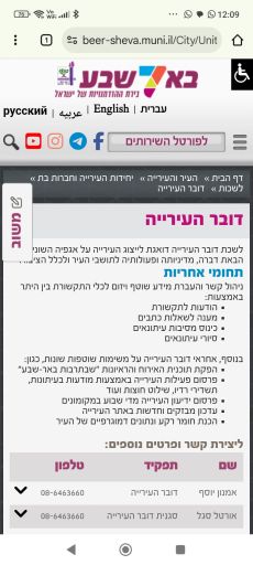 תפקידי הדובר בבאר שבע