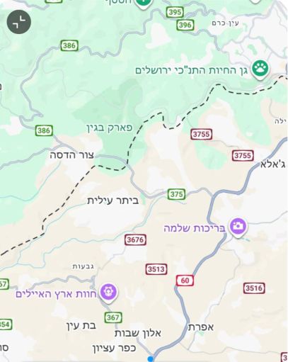 מפת ביתר וגוש עציון