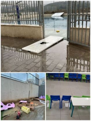 הגן הוצף- הגננות מאיימות לא לפתוח את הגן מחר