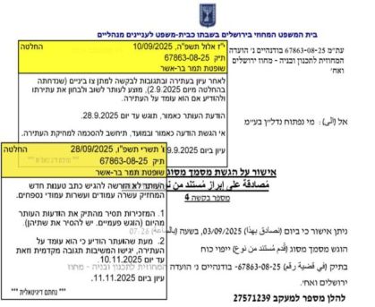 נקבע מועד לעיון בתיק שינוי הבינוי במשקפיים מדיור מוגן לדיור מסחר, תעסוקה ומוסדות ציבור