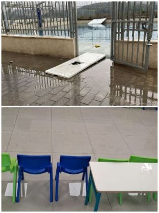 חורף: גן חב"ד בנווה שמיר הוצף בשנית