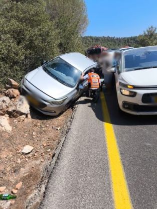 תאונה עצמית מכביש 386 צילום: איחוד והצלה