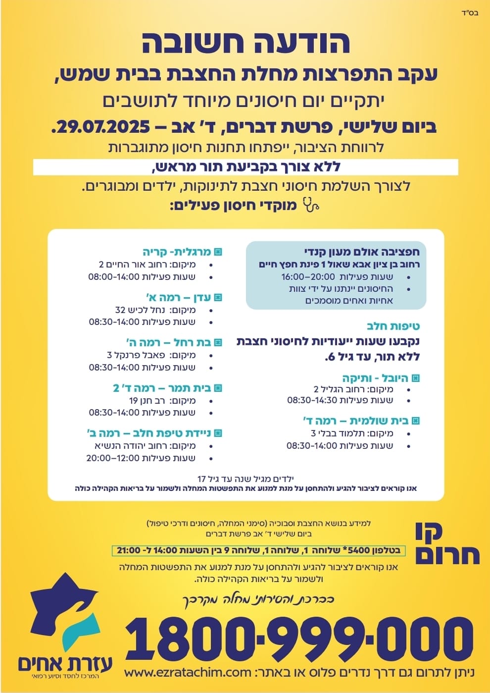 חירום חצבת