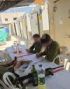 תוך כדי ניהול שגרת חירום ברפיח דואג המורה ש' גם לתלמידיו