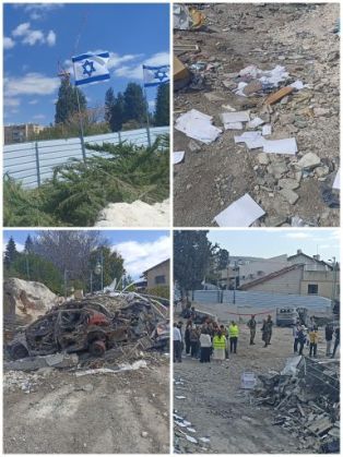 עטופה בדגלי לאום- זירת הנפילה אתר עלייה לרגל