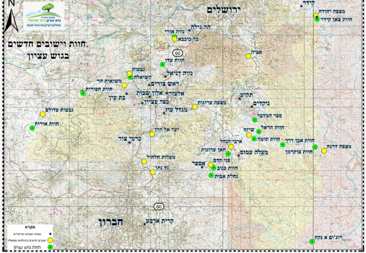 מפת הישובים מפת הישובים