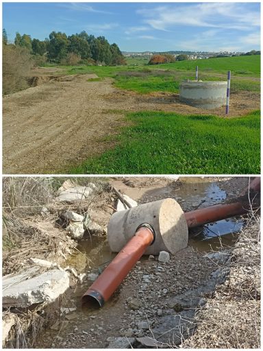 קו המים, עם החלק הפגוע