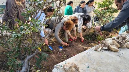 גמלאים שתלו צמחי תבלין לכ' ט"ו בשבט
