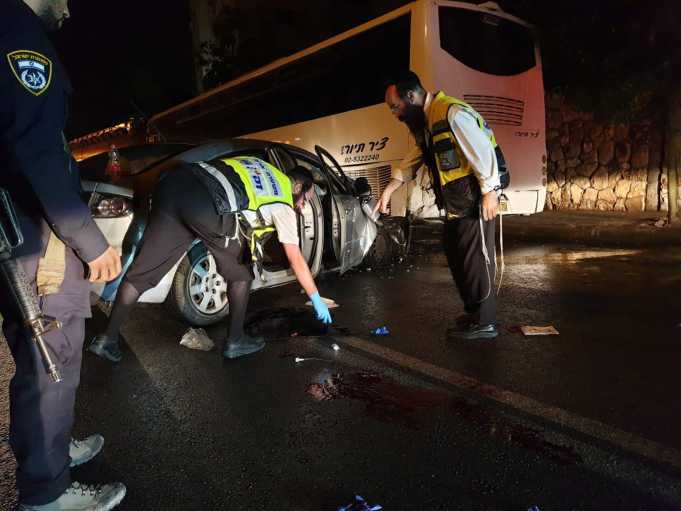 זירת התאונה צילום: זק"א